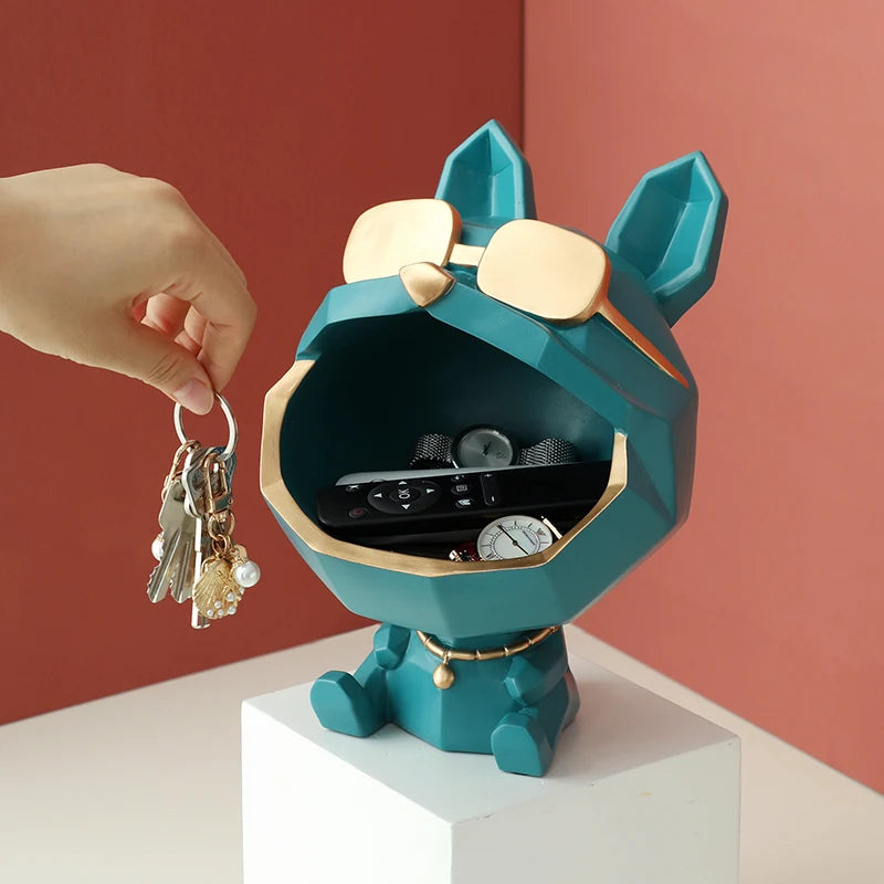 Cool Dog Figurine Big Mouth Storage Box