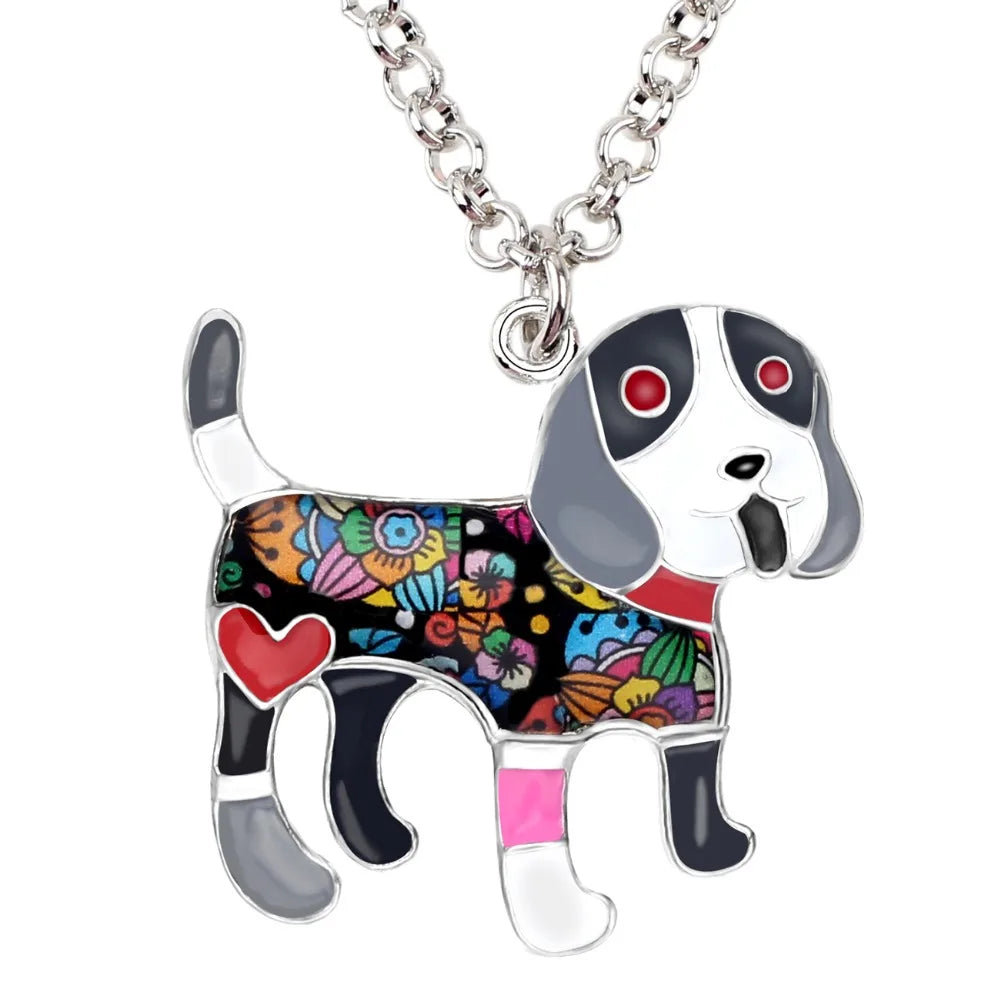 Happy Beagle Dog Necklace