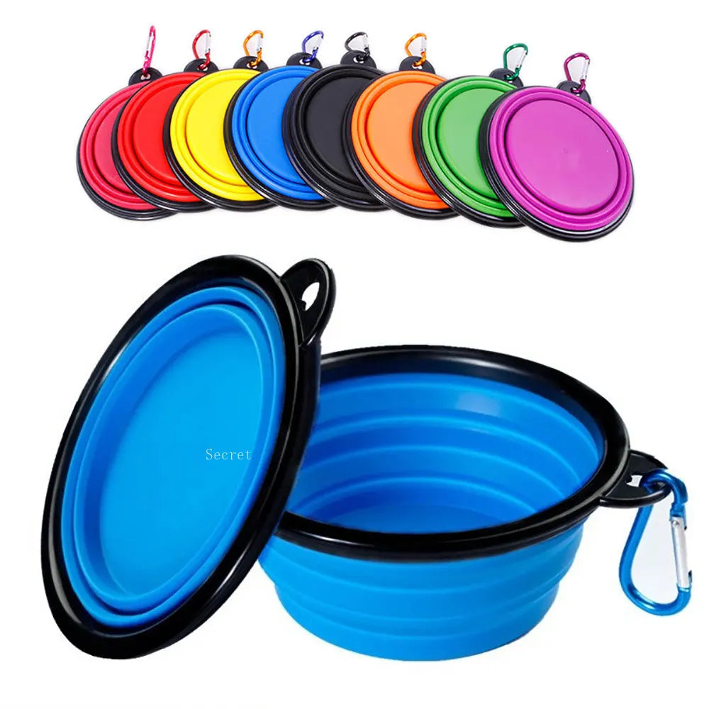 Collapsible Pet Silicone Dog Food Water Bowl